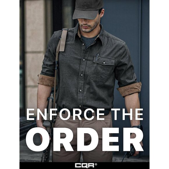 Mens Grey Cotton Flannel Shirt Long Sleeve Brushed Soft Casual Outdoor Plaid - Picture 5 of 9